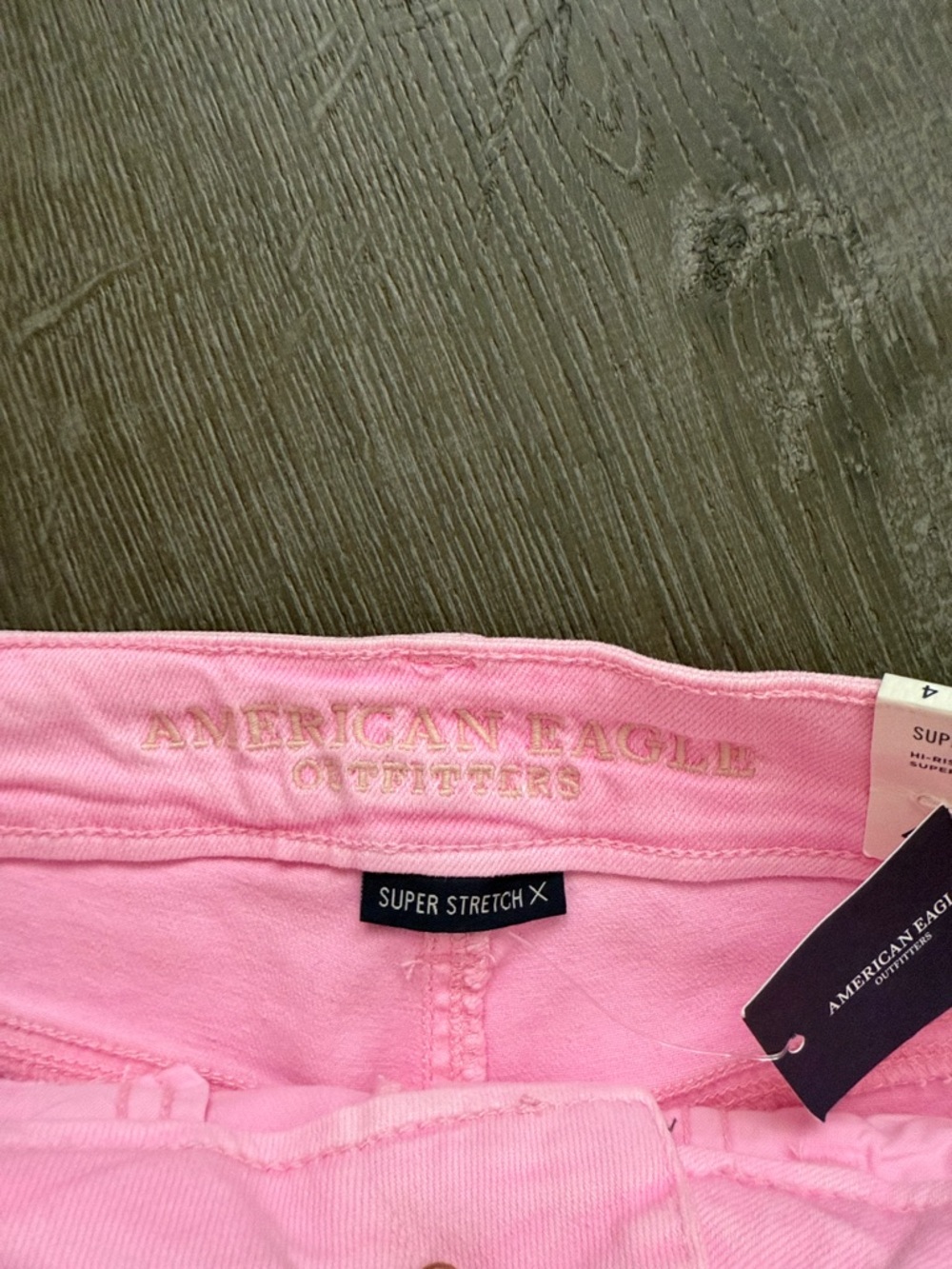 American Eagle Outfitters Pink Distressed Denim Shorts - Picture 3 of 6
